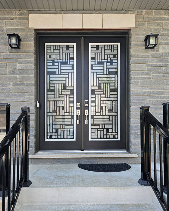 Fortress laser cut iron door insert, installed (photo 20)