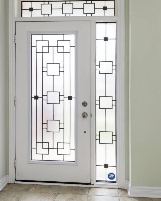 Artisan wrought iron door insert