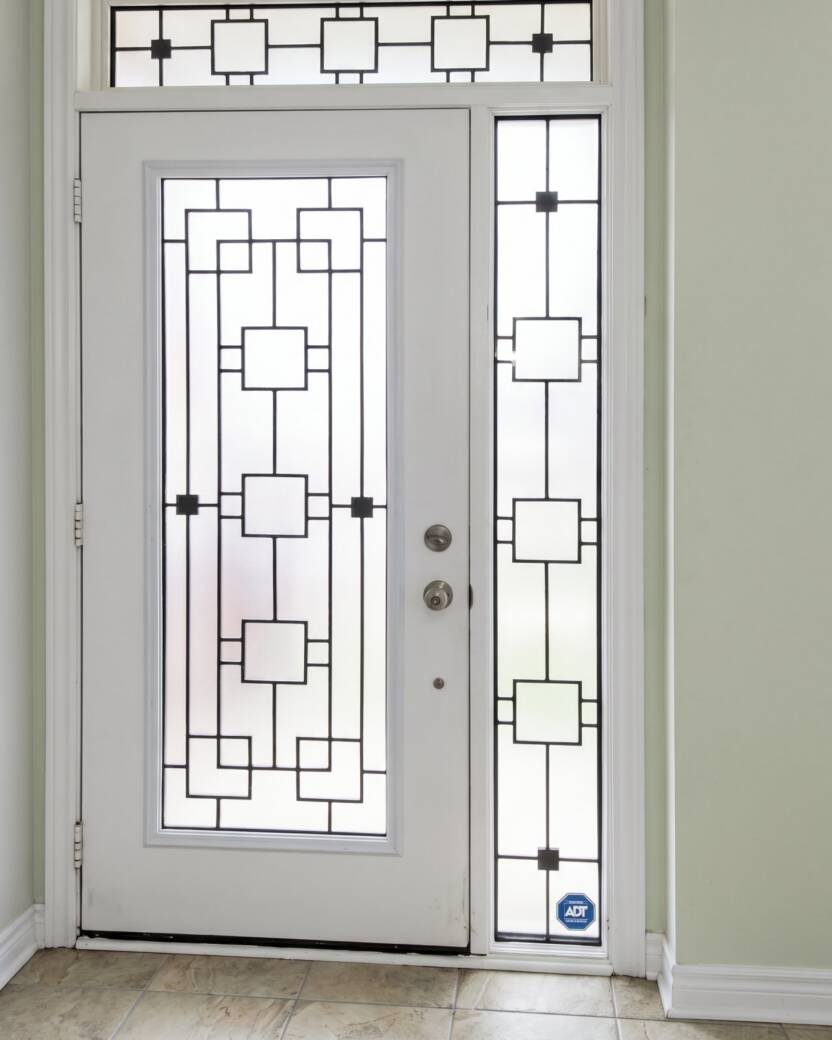 Artisan wrought iron door insert