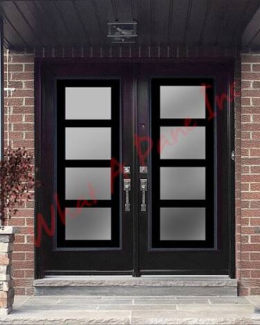 Glacier laser cut iron door insert