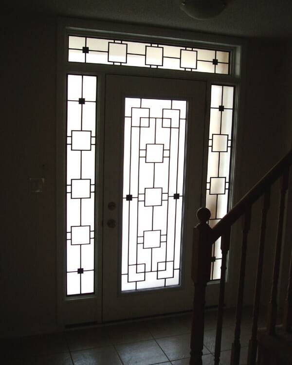 Artisan wrought iron door insert, installed (photo 6)