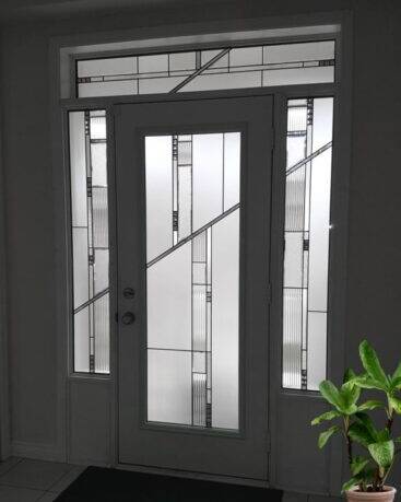 Integrity stained glass door insert, installed (photo 2)