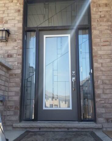 Integrity stained glass door insert, installed (photo 6)