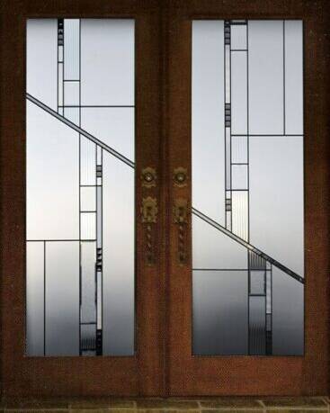 Integrity stained glass door insert, installed (photo 10)