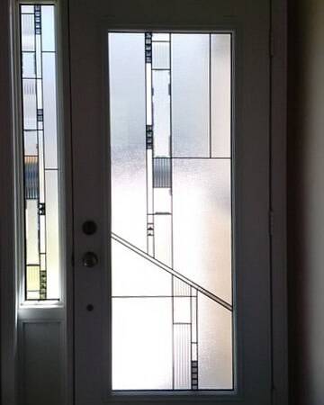 Integrity stained glass door insert, installed (photo 11)