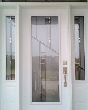 Integrity stained glass door insert, installed (photo 13)