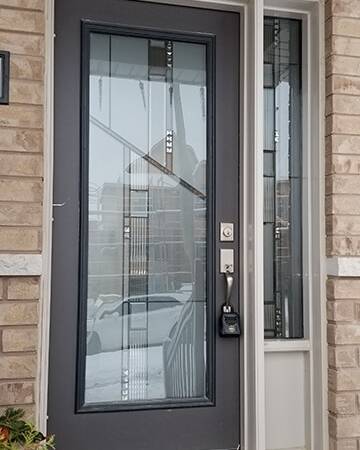 Integrity stained glass door insert, installed (photo 14)