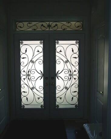Juliana wrought iron door insert, installed (photo 13)