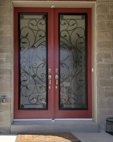 Juliana wrought iron door insert, installed (photo 14)
