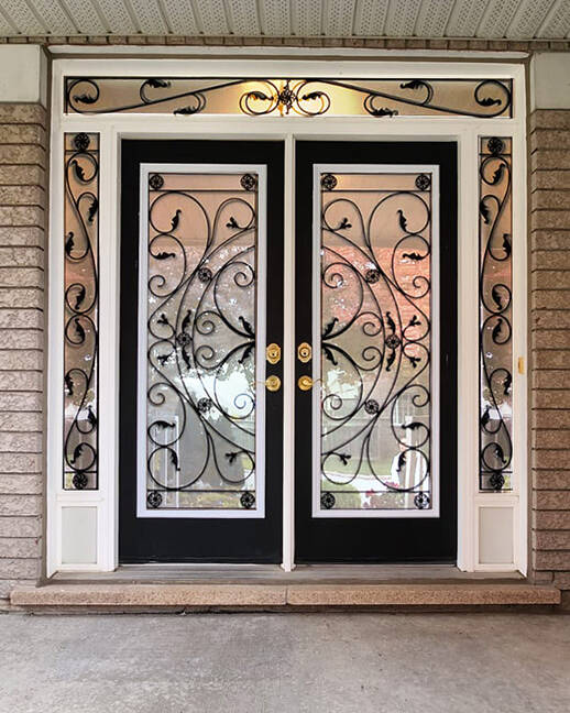 Juliana wrought iron door insert, installed (photo 16)