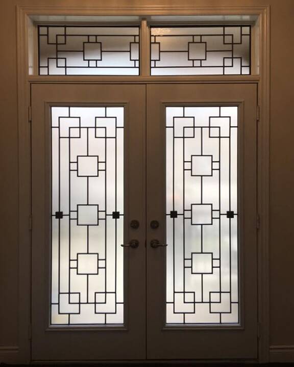 Artisan wrought iron door insert, installed (photo 13)