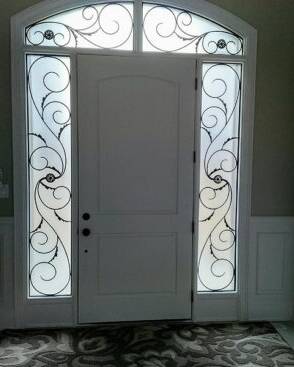 Majestic wrought iron door insert, installed (photo 2)