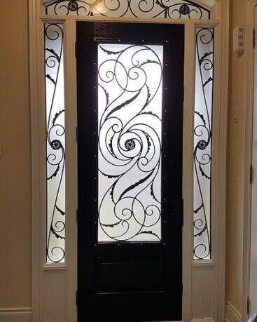 Majestic wrought iron door insert, installed (photo 3)