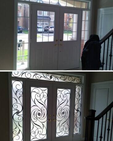 Majestic wrought iron door insert, installed (photo 4)