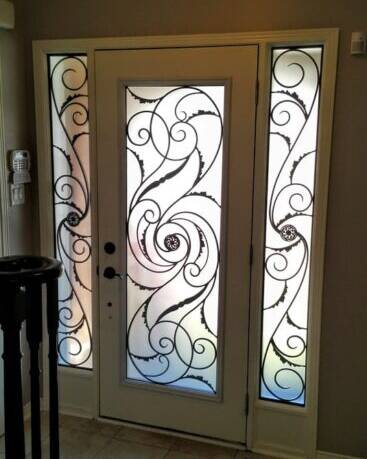 Majestic wrought iron door insert, installed (photo 5)