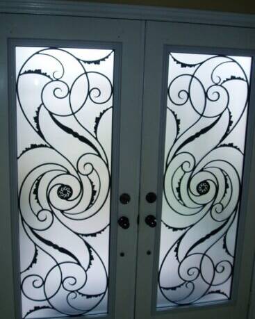 Majestic wrought iron door insert, installed (photo 6)