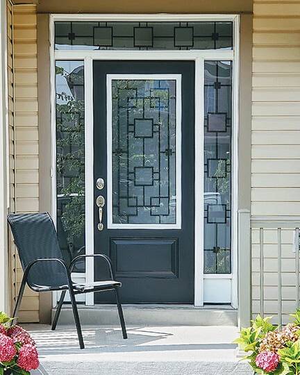 Artisan wrought iron door insert, installed (photo 15)