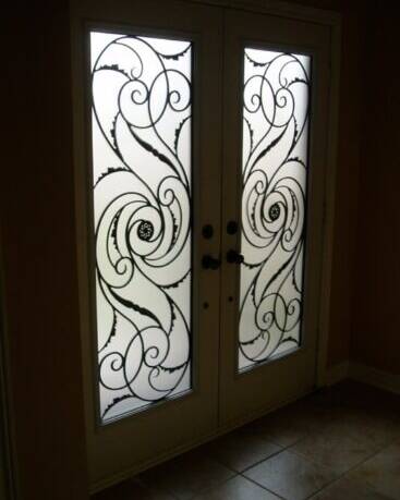 Majestic wrought iron door insert, installed (photo 7)