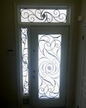 Majestic wrought iron door insert, installed (photo 8)