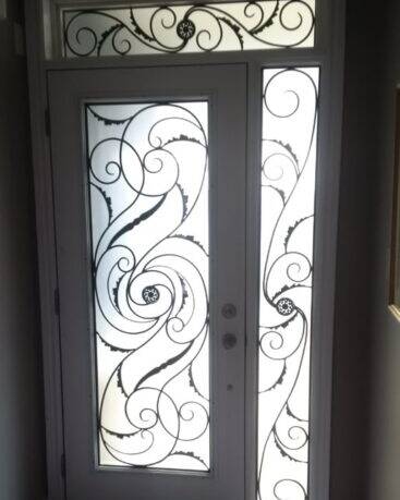 Majestic wrought iron door insert, installed (photo 9)