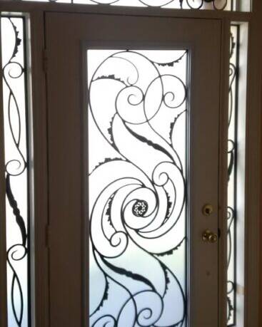 Majestic wrought iron door insert, installed (photo 10)