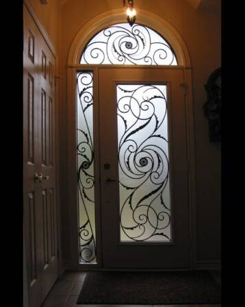 Majestic wrought iron door insert, installed (photo 11)