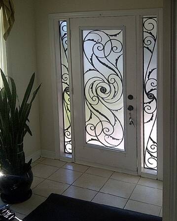 Majestic wrought iron door insert, installed (photo 12)
