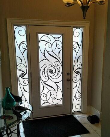 Majestic wrought iron door insert, installed (photo 13)