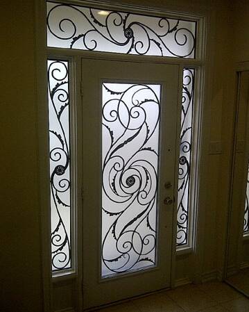 Majestic wrought iron door insert, installed (photo 14)