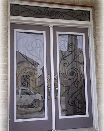 Majestic wrought iron door insert, installed (photo 15)