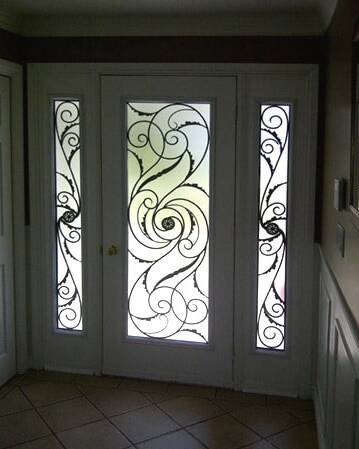 Majestic wrought iron door insert, installed (photo 16)
