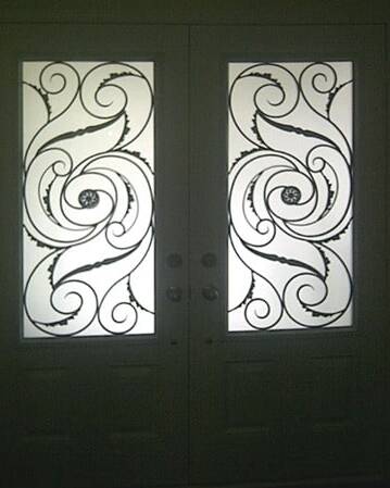 Majestic wrought iron door insert, installed (photo 18)