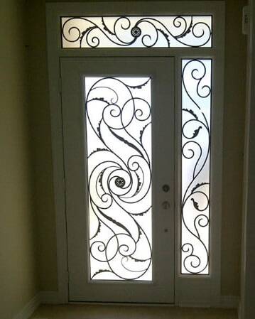 Majestic wrought iron door insert, installed (photo 20)