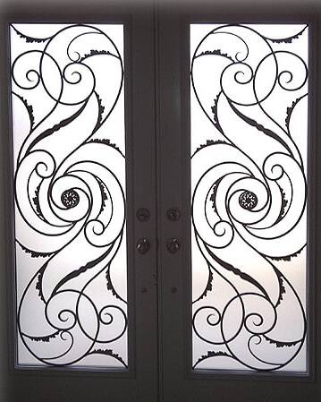 Majestic wrought iron door insert, installed (photo 21)