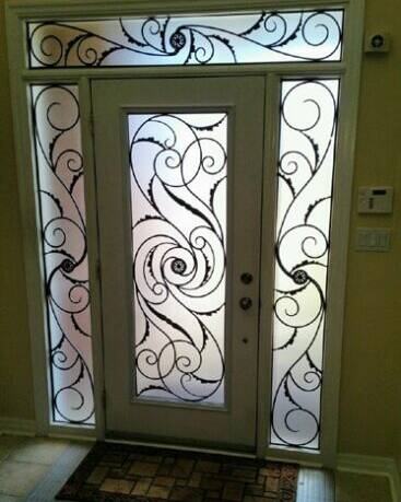 Majestic wrought iron door insert, installed (photo 23)