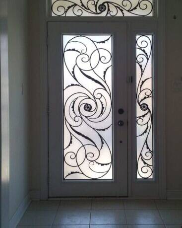 Majestic wrought iron door insert, installed (photo 24)