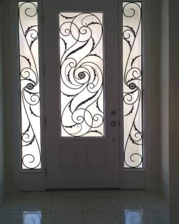 Majestic wrought iron door insert, installed (photo 25)