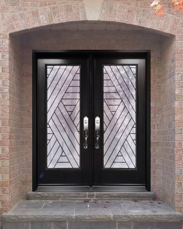 Axis wrought iron door insert