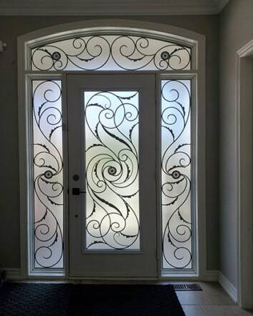 Majestic wrought iron door insert, installed (photo 27)
