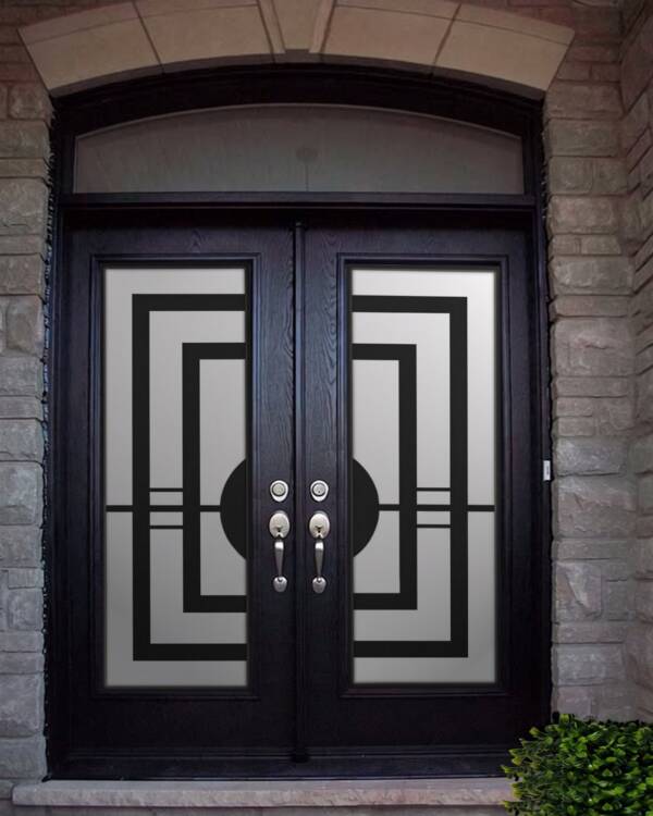 Constellation wrought iron door insert