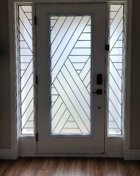 Axis wrought iron door insert, installed (photo 5)