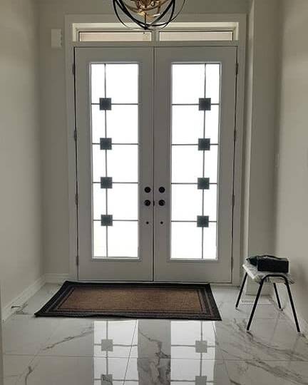 Novation wrought iron door insert, installed (photo 2)