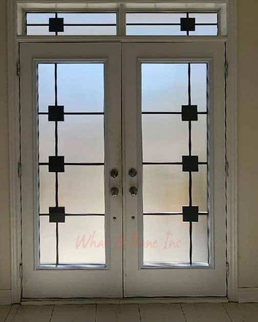 Novation wrought iron door insert, installed (photo 4)