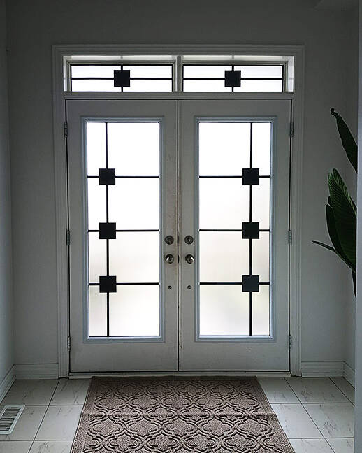 Novation wrought iron door insert, installed (photo 5)