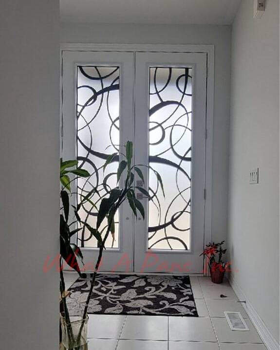 Blazer laser cut iron door insert, installed (photo 3)