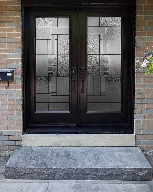 Oracle decorative glass door insert, installed (photo 5)