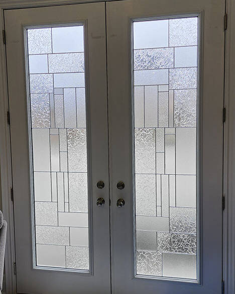 Oracle decorative glass door insert, installed (photo 6)