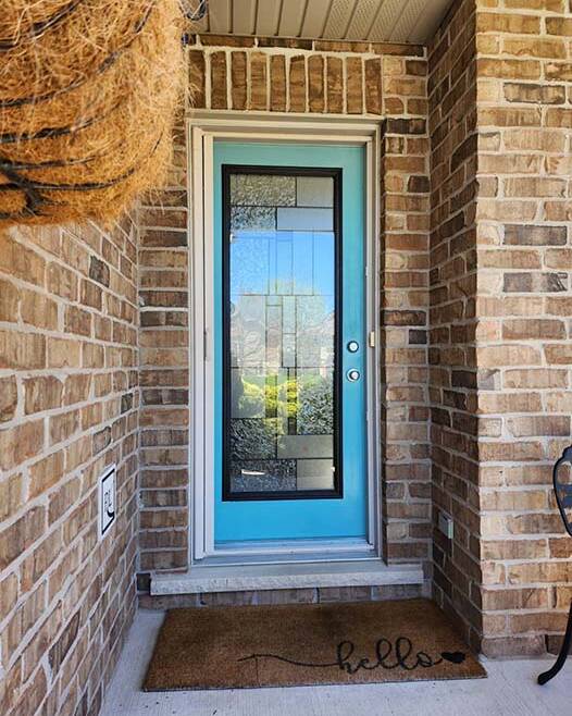 Oracle decorative glass door insert, installed (photo 7)