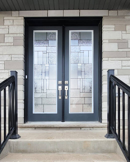Oracle decorative glass door insert, installed (photo 8)
