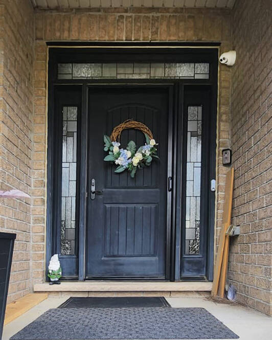 Oracle decorative glass door insert, installed (photo 9)